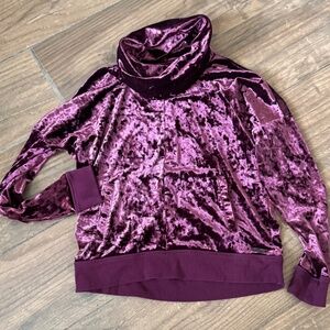 Betsy Johnson Crushed Velvet Cowl Neck Sweater